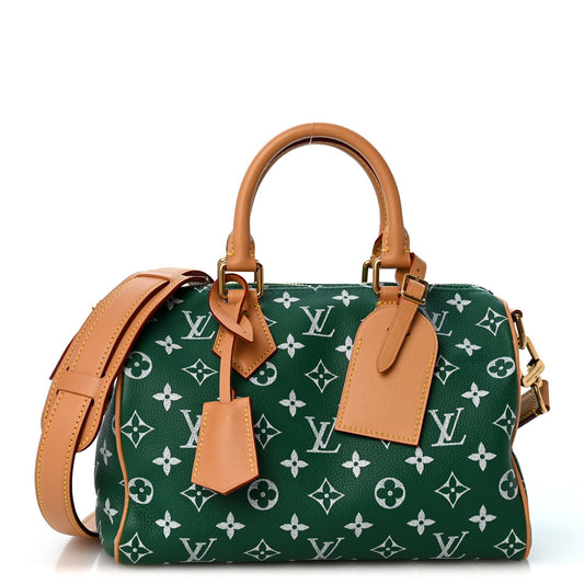 Calfskin Monogram Speedy P9 Bandouliere 25 Green