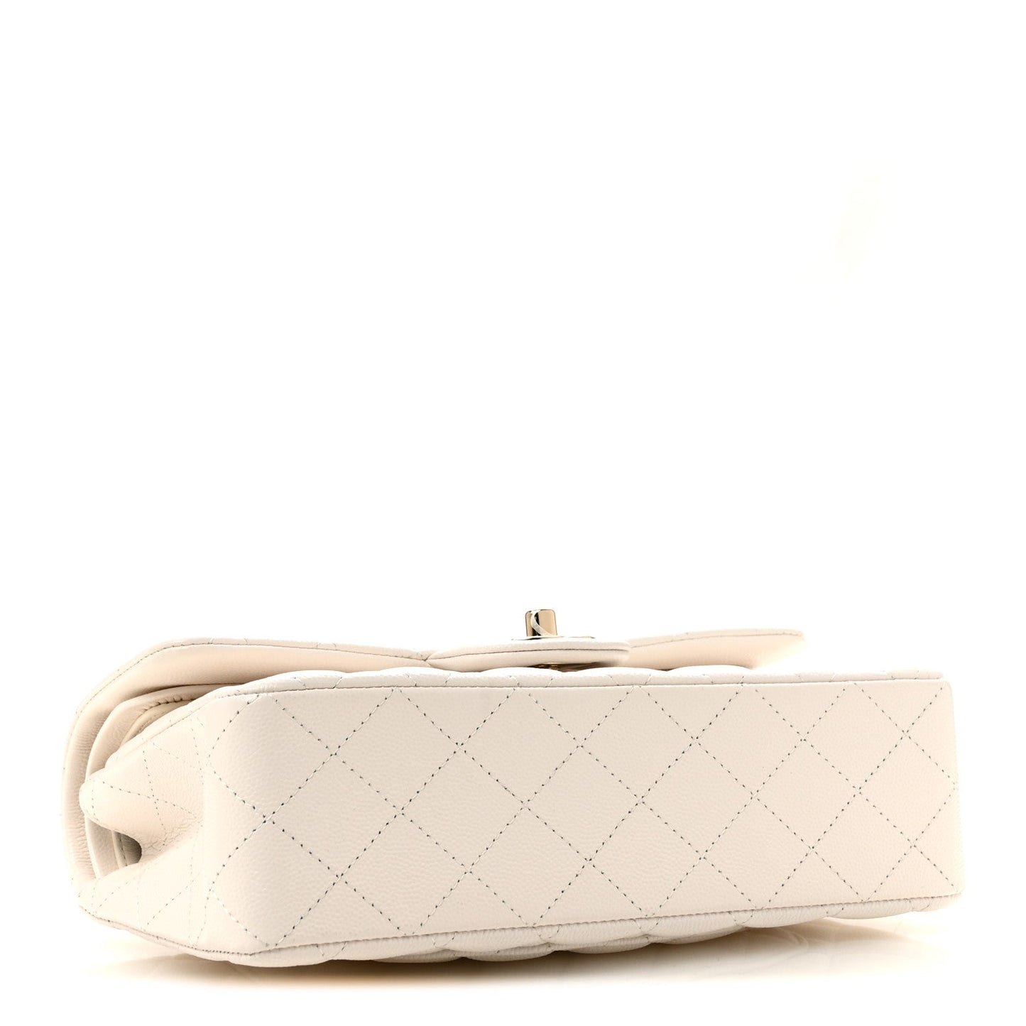 Caviar Quilted Small Double Flap White