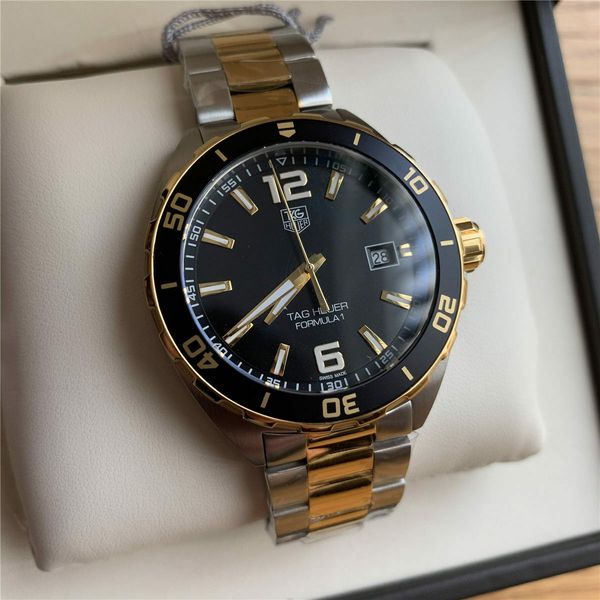 Tag Heuer Formula 1 Quartz Black Dial Two Tone Steel Strap Watch for Men - WAZ1121.BB0879