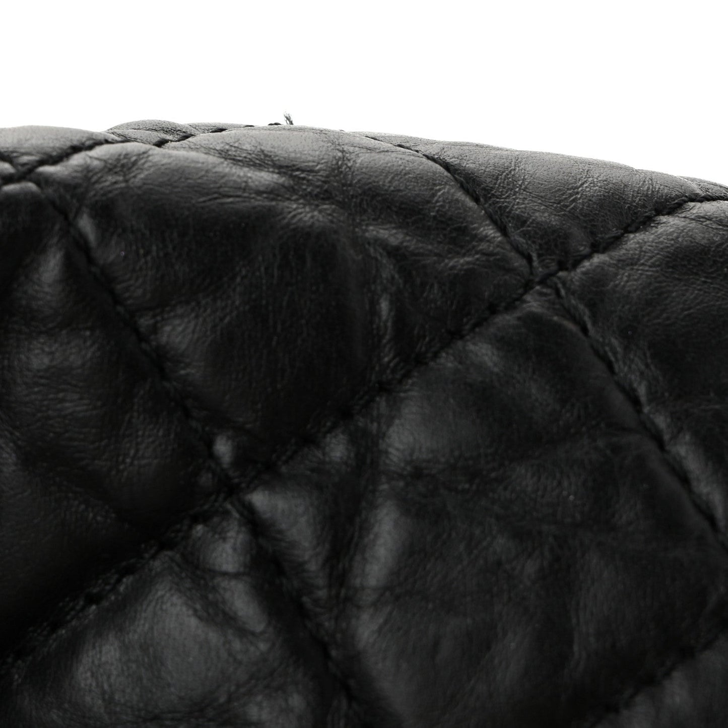 Aged Calfskin Quilted Waist Bag With Coin Purse Black
