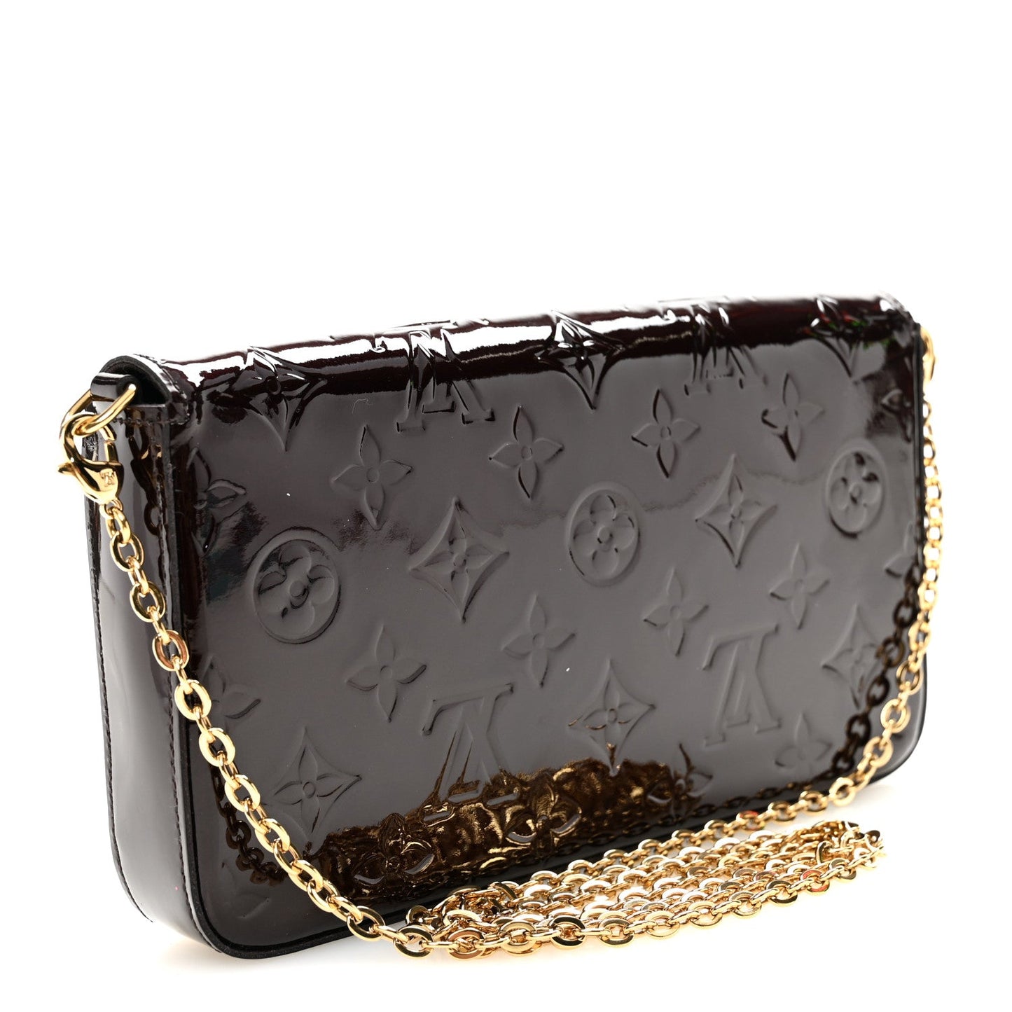 Vernis Pochette Felicie Chain Wallet Amarante