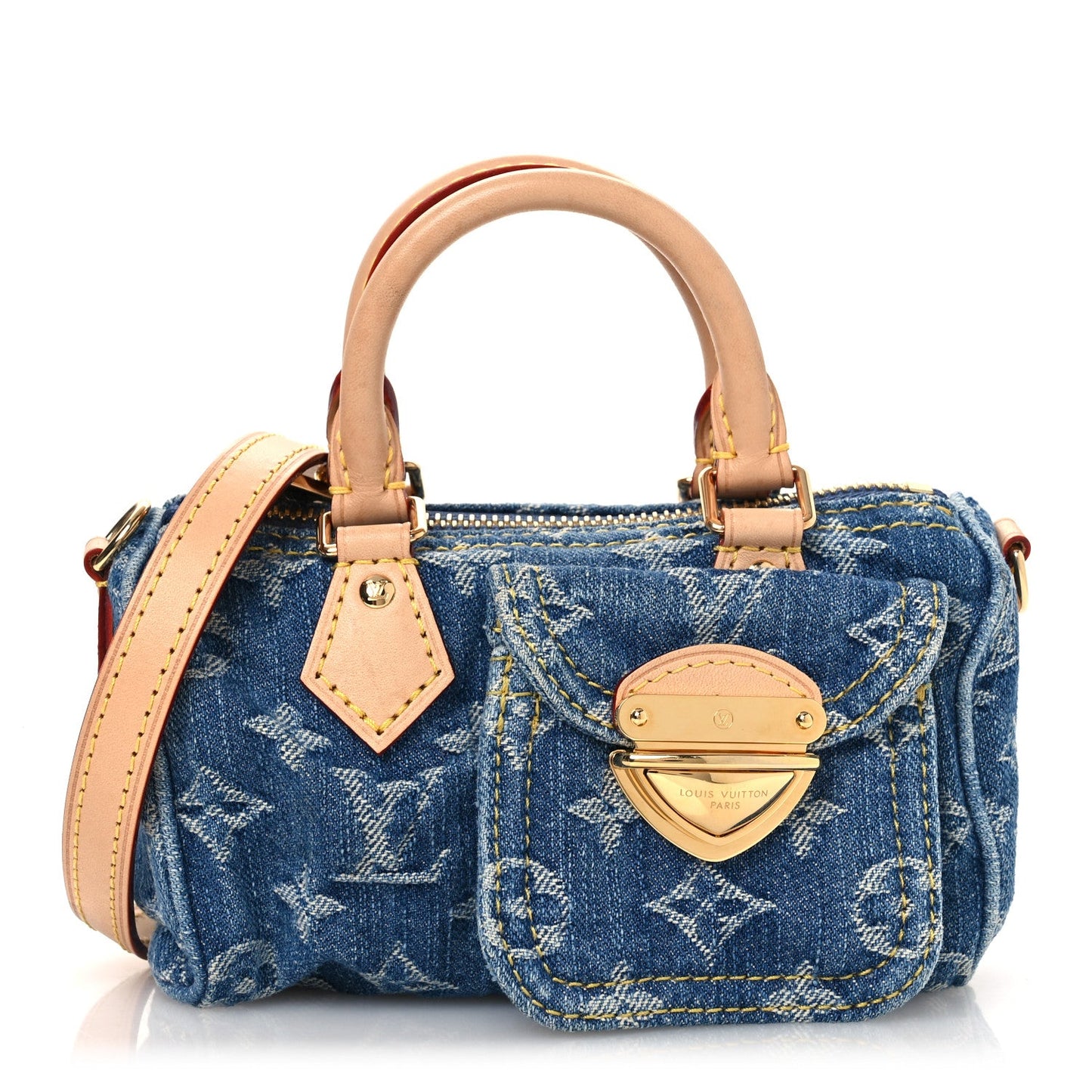 Monogram Denim Nano Speedy Blue