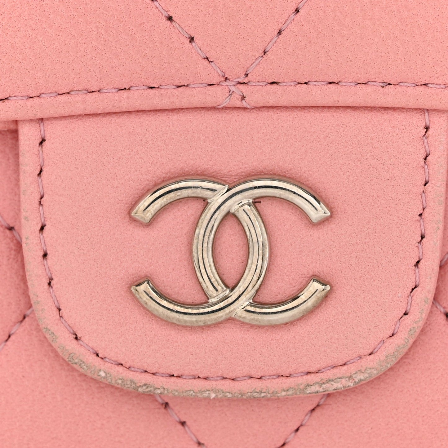 Lambskin Quilted Large Flap Wallet Pink