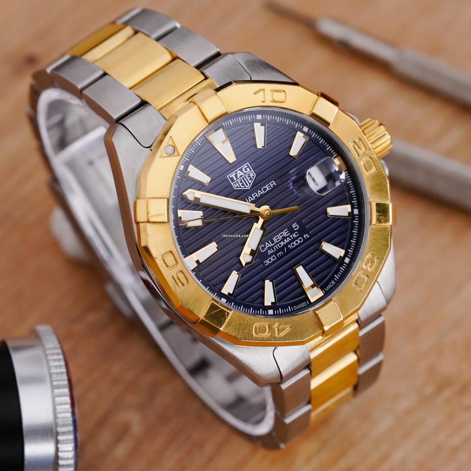Tag Heuer Aquaracer Calibre 5 Blue Dial Two Tone Steel Strap Watch for Women - WBD2120.BB0930