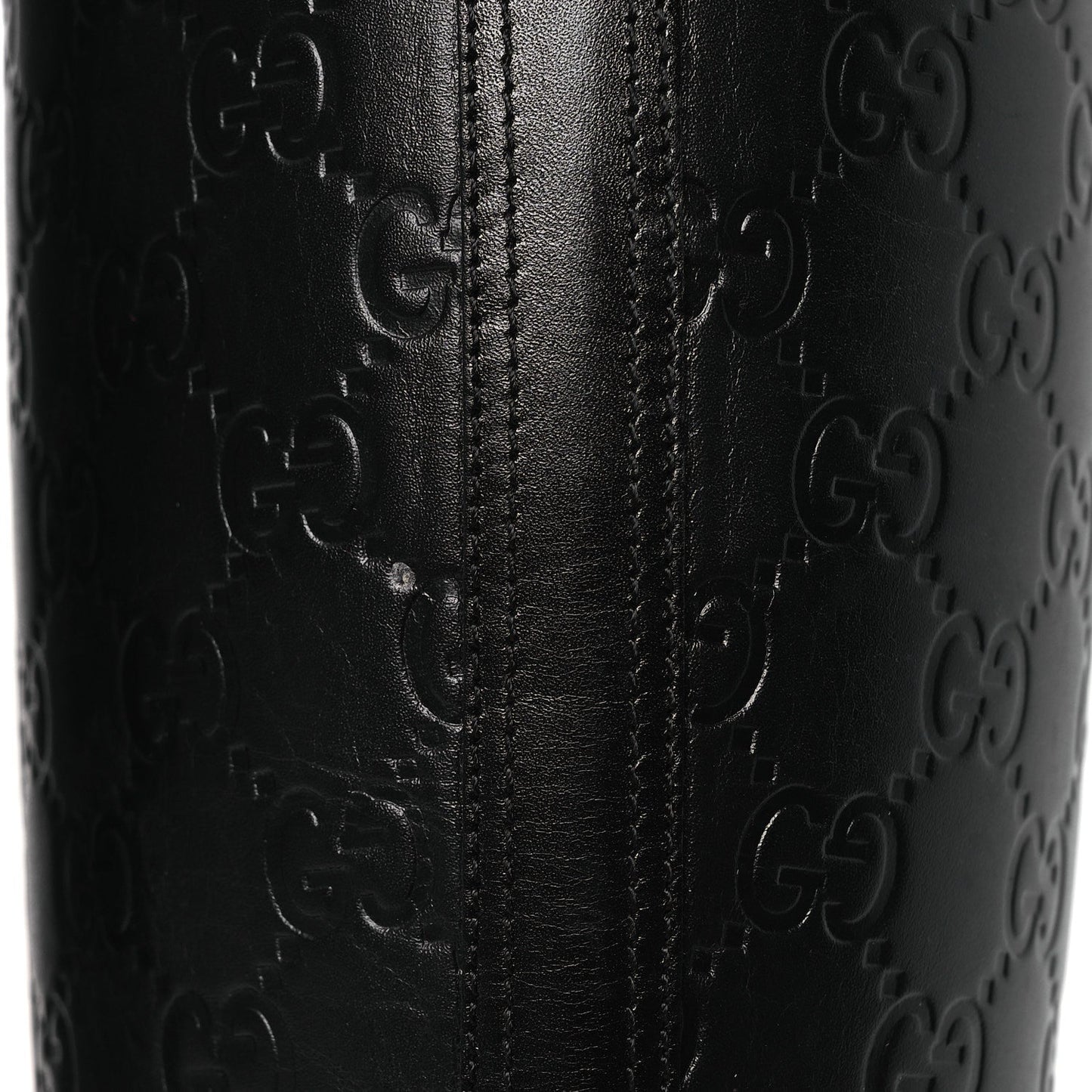 Guccissima Real Betis Glamour Calfskin Michelangelo Slim Horsebit Riding Boots 39.5 Black