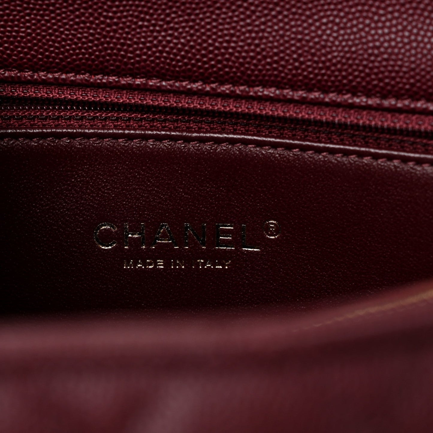 Caviar Lizard Quilted Medium Coco Handle Flap Burgundy