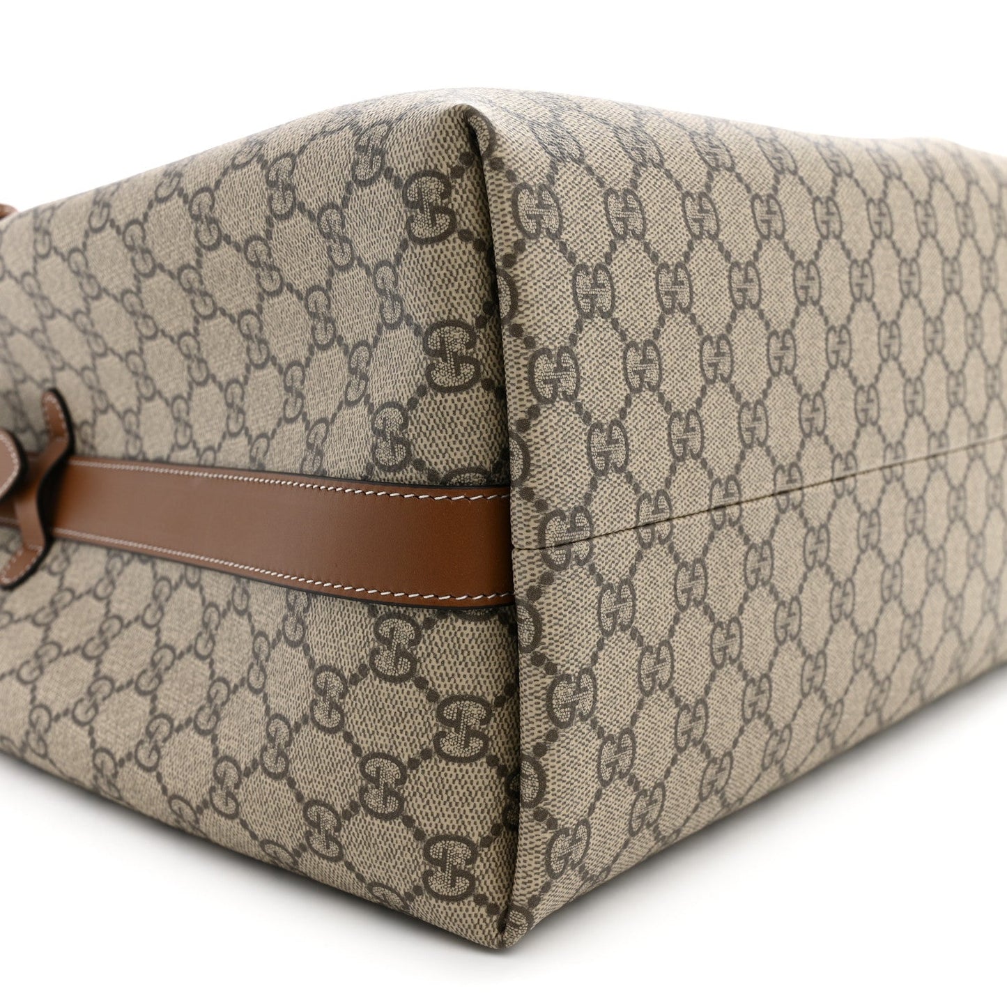 GG Icon Monogram Padlock Shoulder Bag Beige Dark Brown