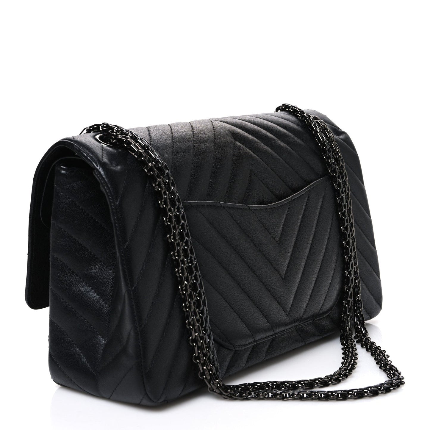 Sheepskin Chevron Quilted 2.55 Reissue 226 Flap So Black
