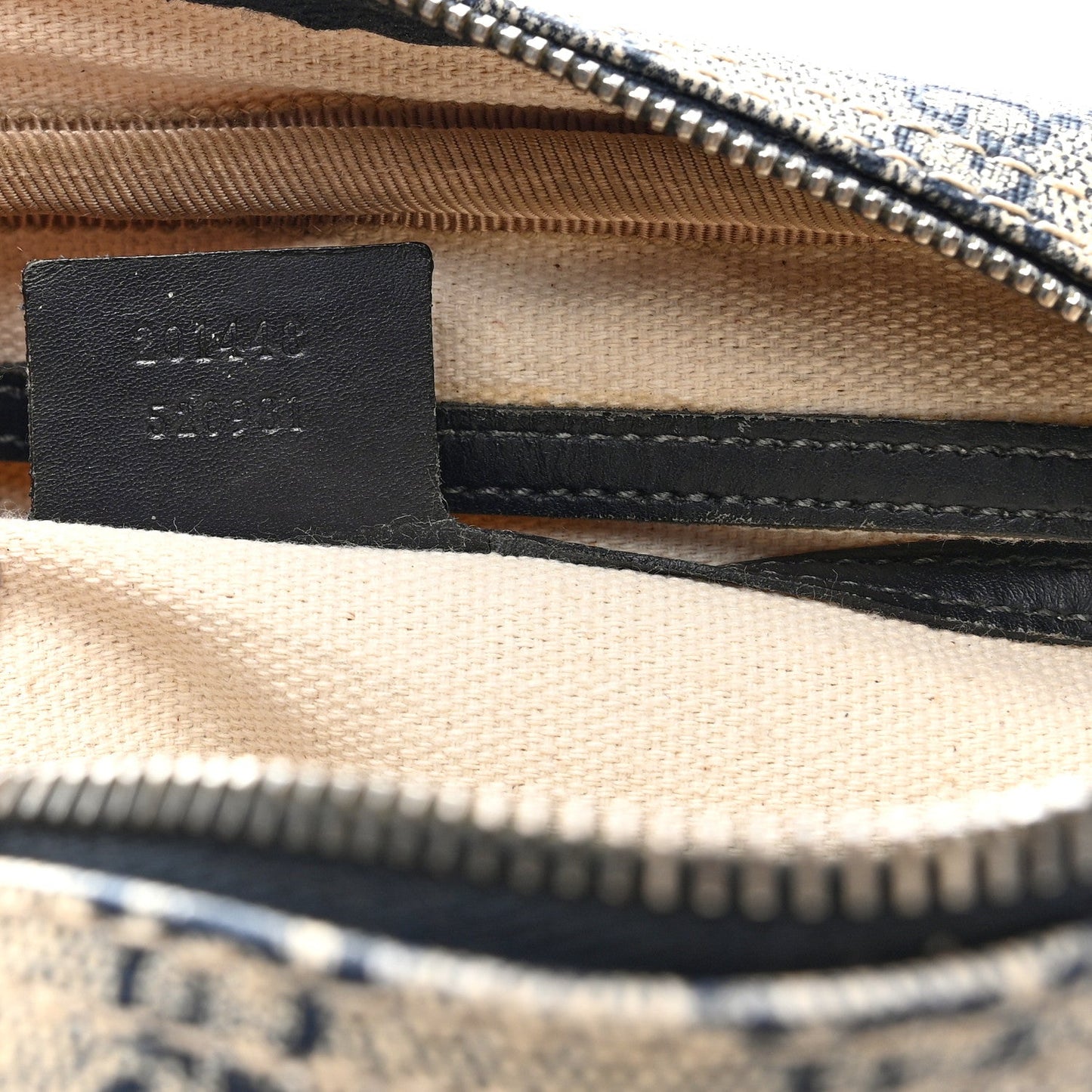 GG Plus Monogram Selleria Calfskin Medium Messenger Bag Beige Blue