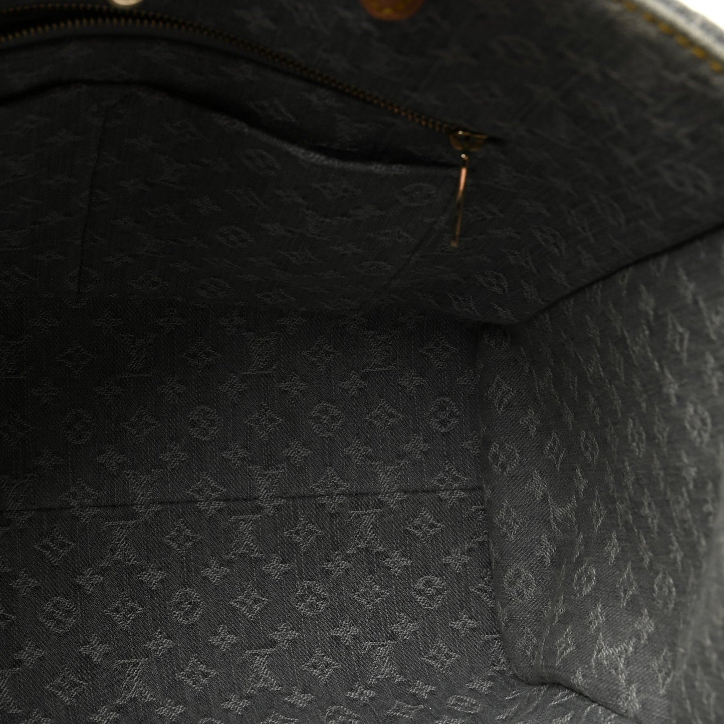 Monogram Denim Onthego MM Washed Gray