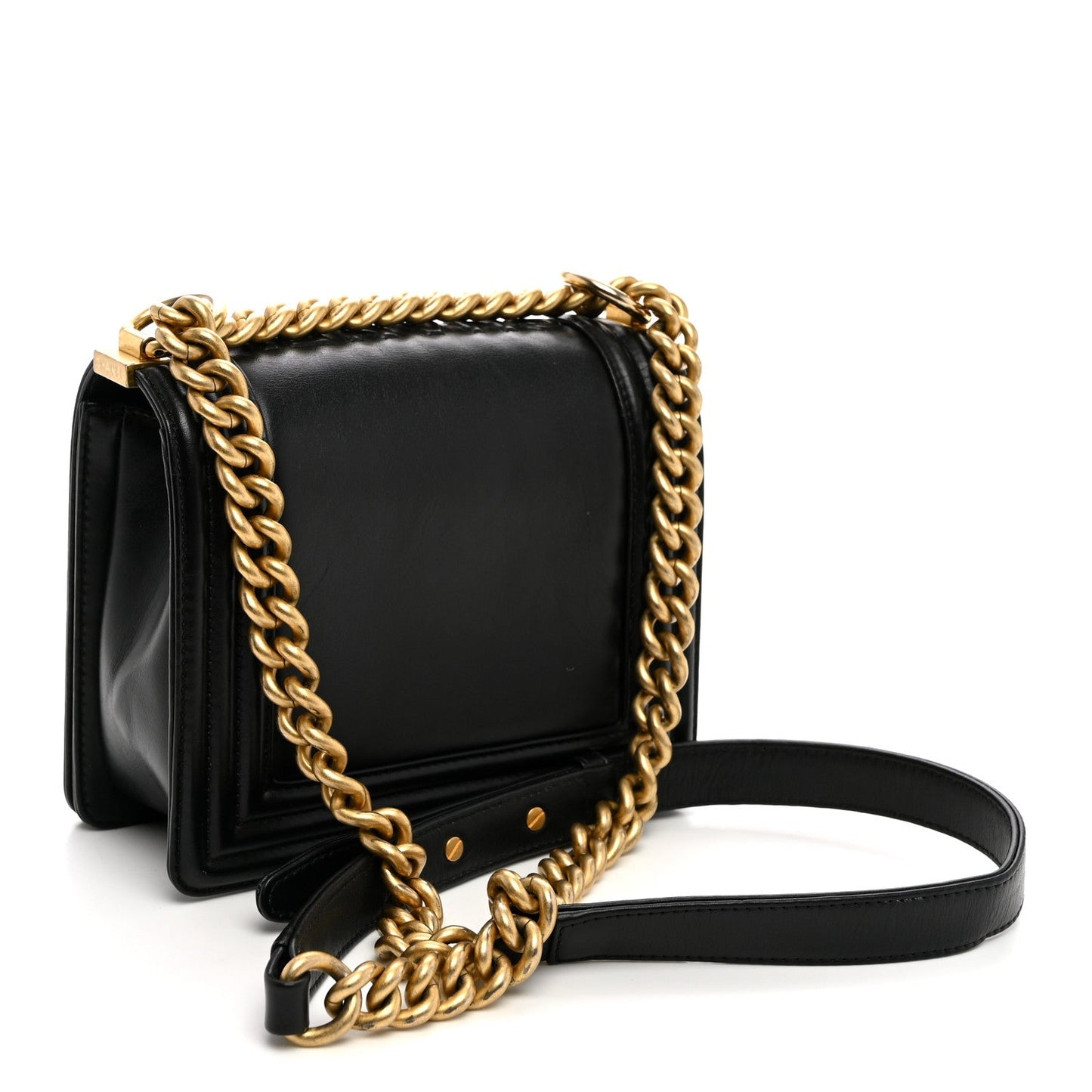 Calfskin Mini Boy Flap Black