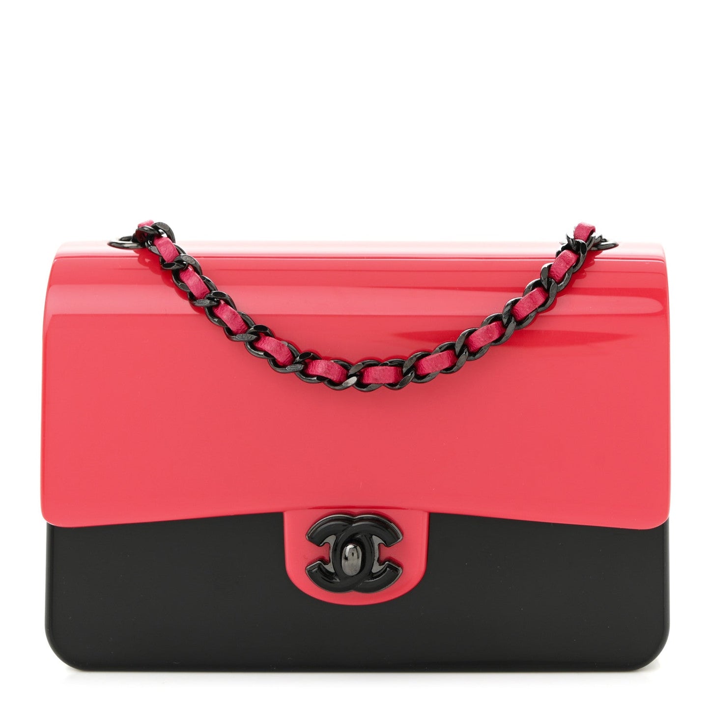 Plexiglass Plexi Coco Bag Pink Black