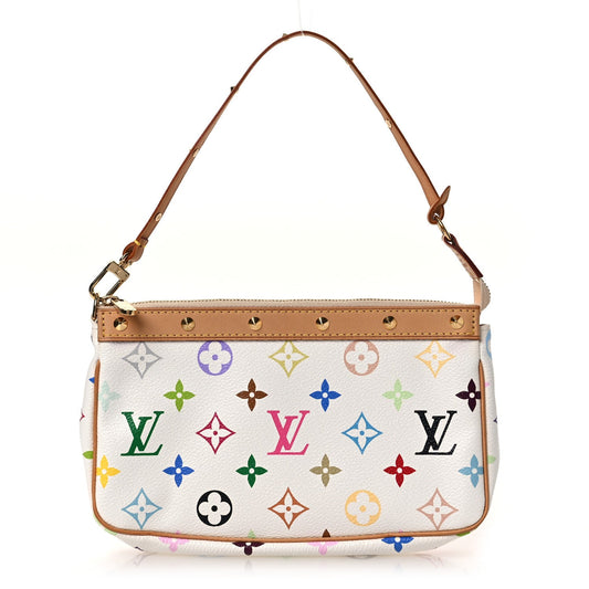Monogram Multicolor Pochette Accessories White