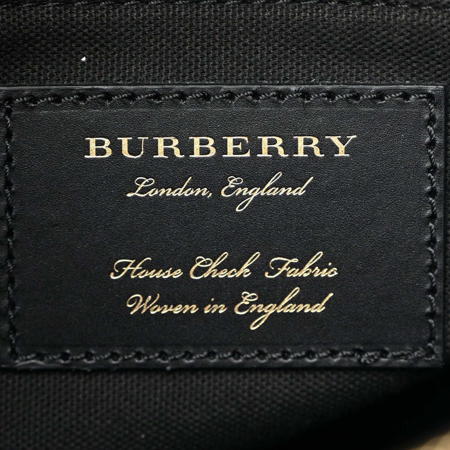 Derby Calfskin House Check Medium Banner Tote Black