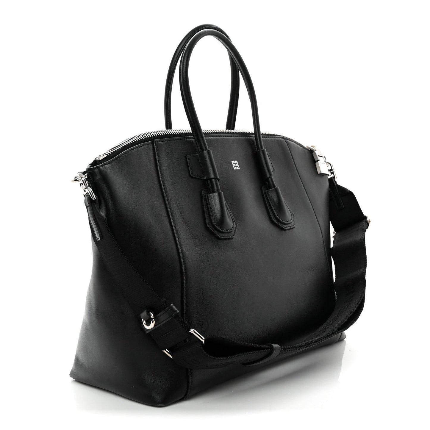 Box Calfskin Small Antigona Sport Top Handle Bag  Black