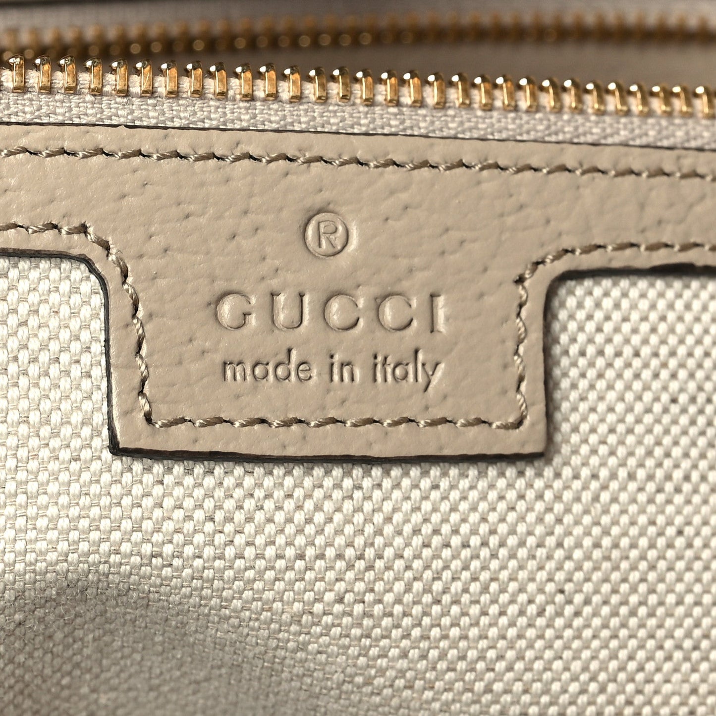 GG Supreme Monogram Textured Dollar Calfskin Web Medium Ophidia Shopping Tote Beige Mystic White Oatmeal