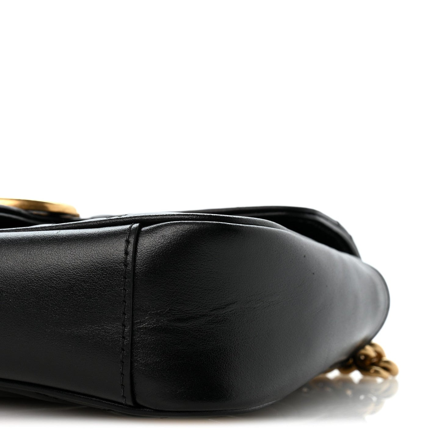 Calfskin Matelasse Mini GG Marmont Shoulder Bag Black