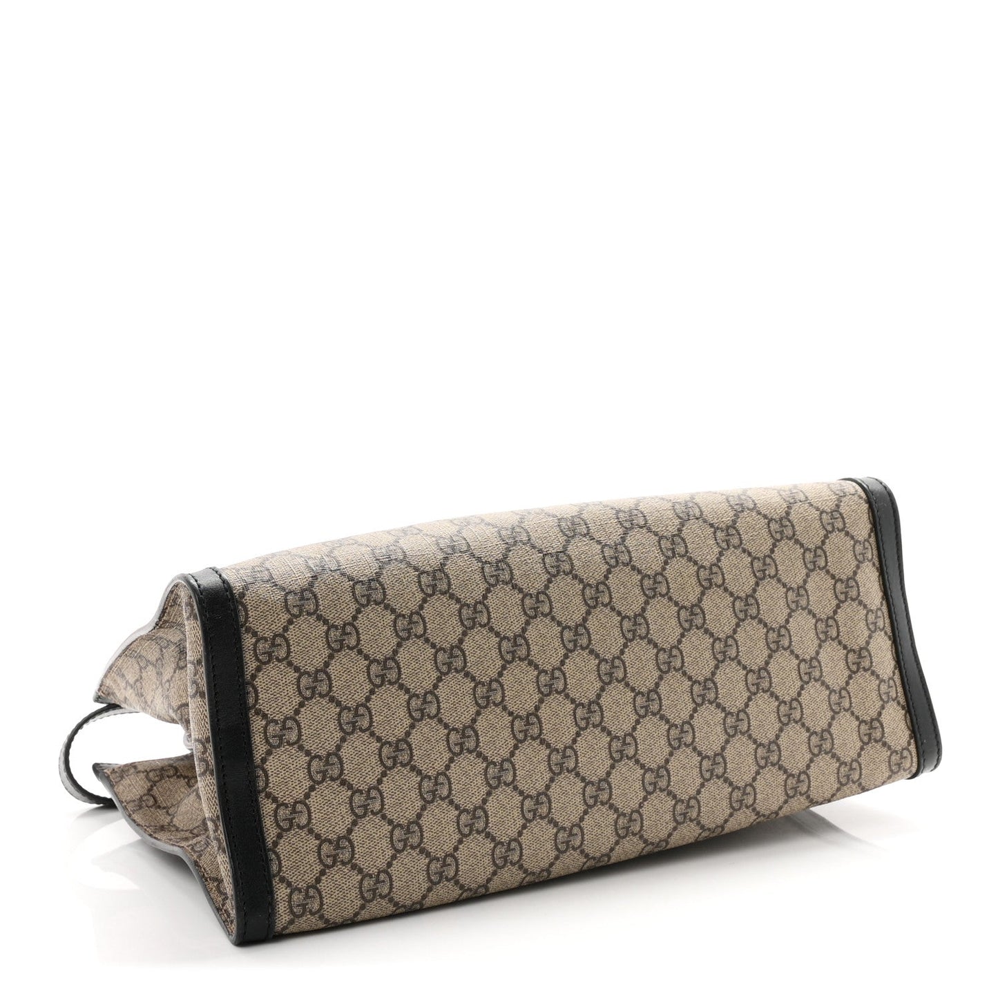 GG Supreme Monogram Medium Padlock Tote Black