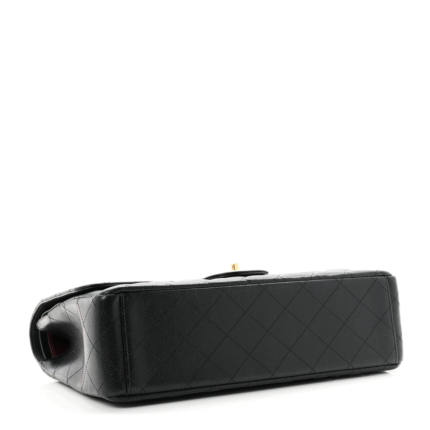 Caviar Quilted Maxi Double Flap Black