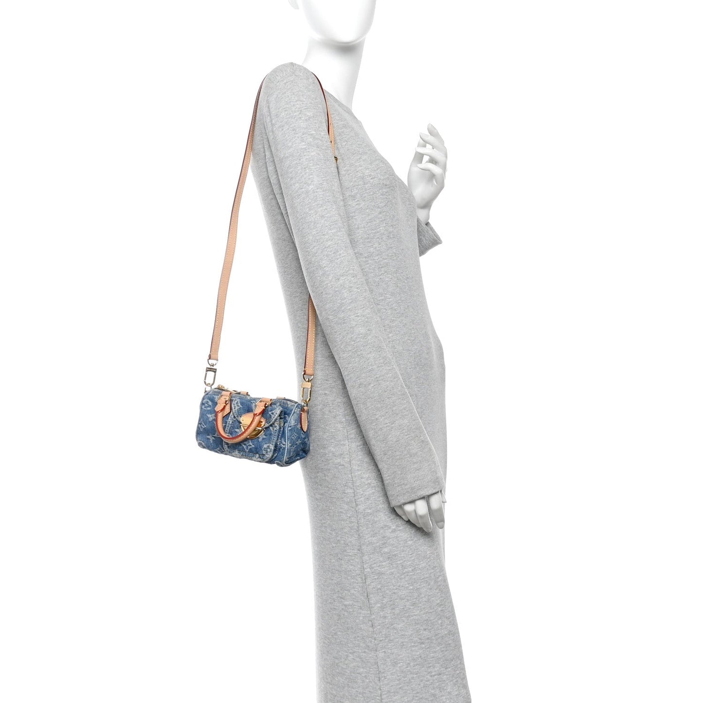Monogram Denim Nano Speedy Blue