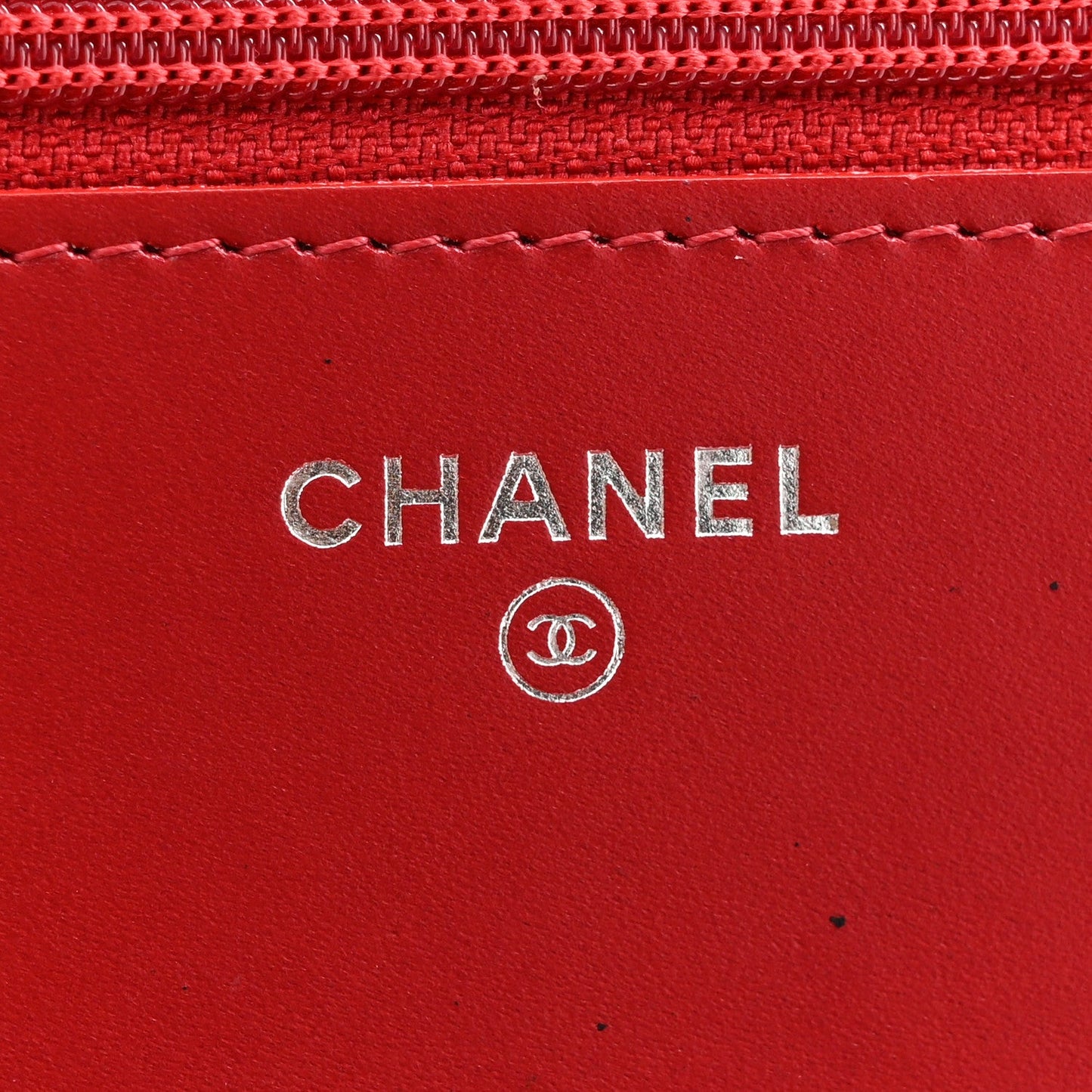 Glazed Calfskin Quilted Coco Boy Wallet On Chain WOC Red