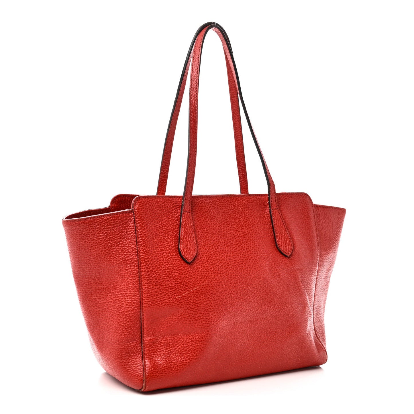 Dollar Calfskin Small Swing Tote Red