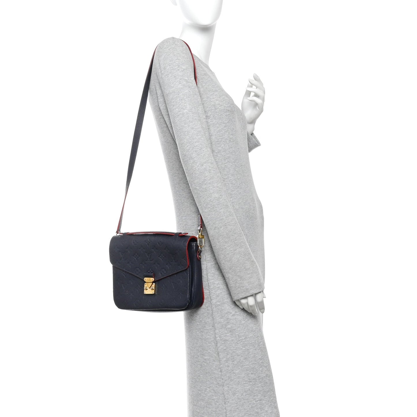 Empreinte Pochette Metis  Marine Rouge