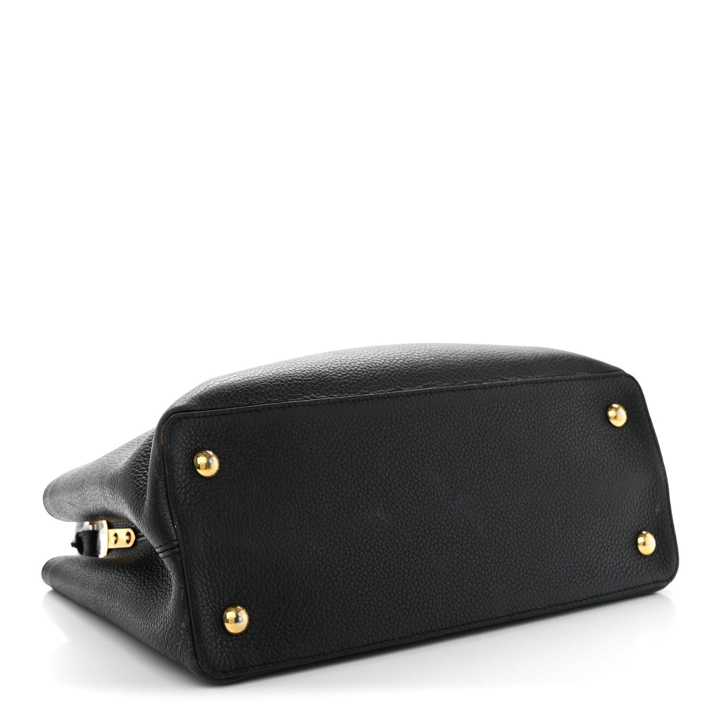 Taurillon Capucines MM Black Fuchsia