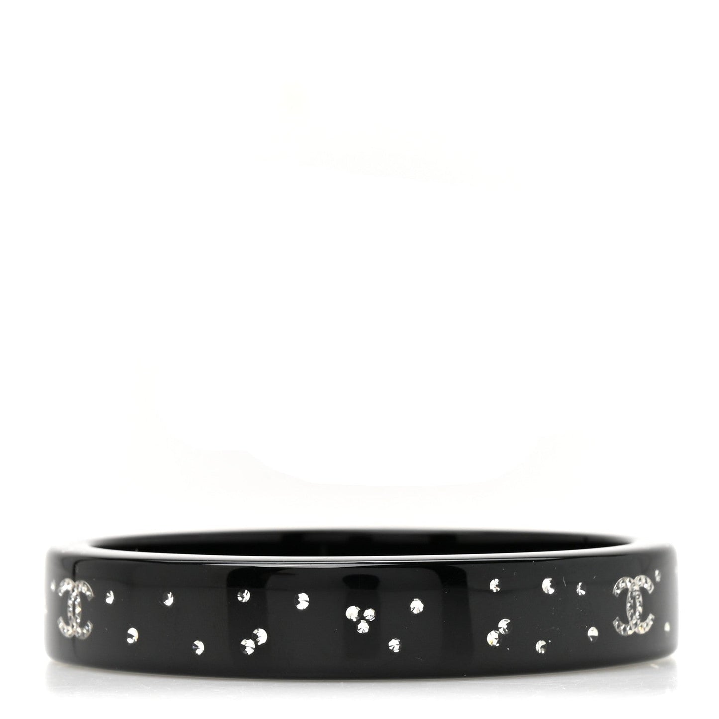 Resin Crystal CC Bangle Black