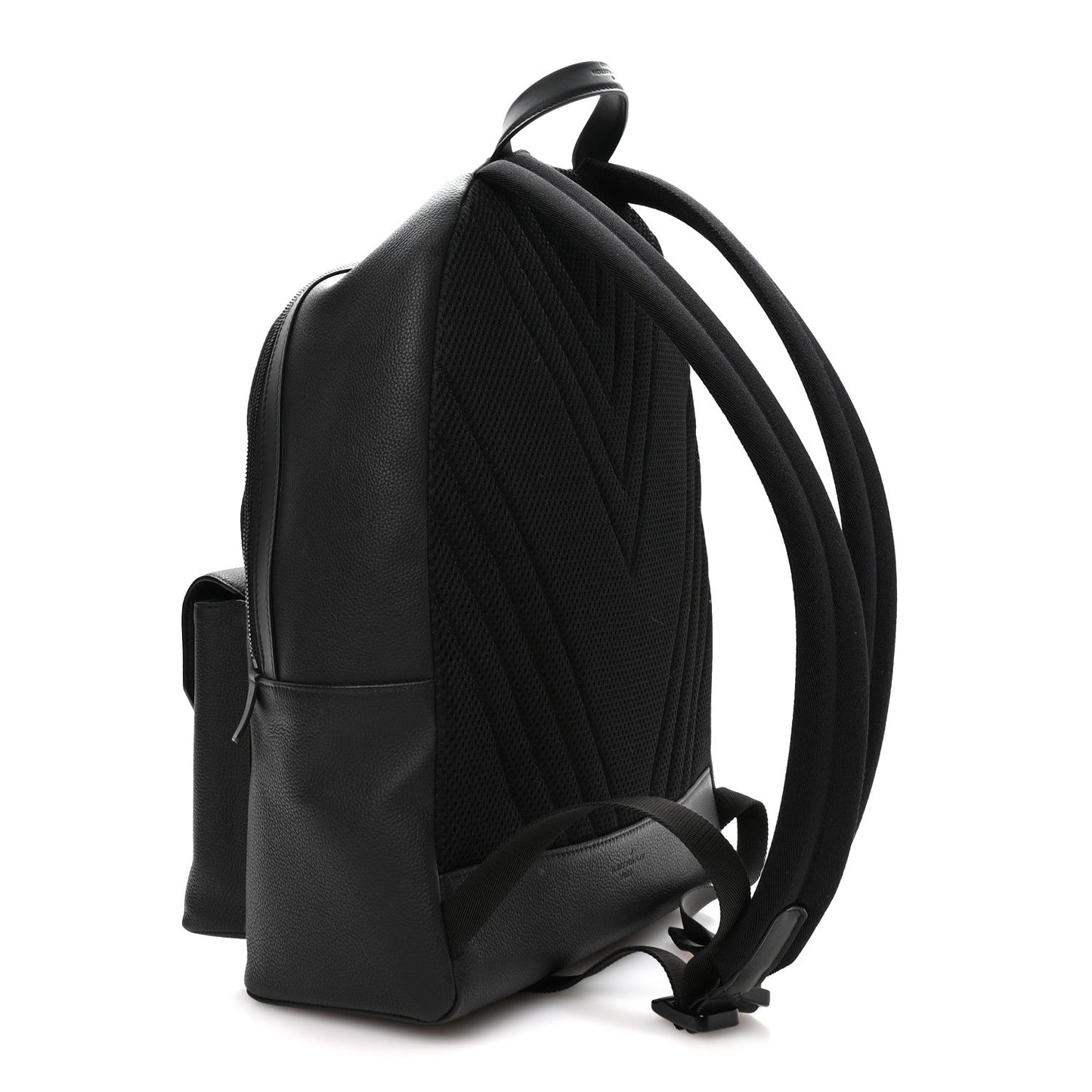 Grained Calfskin Aerogram Takeoff Backpack Black
