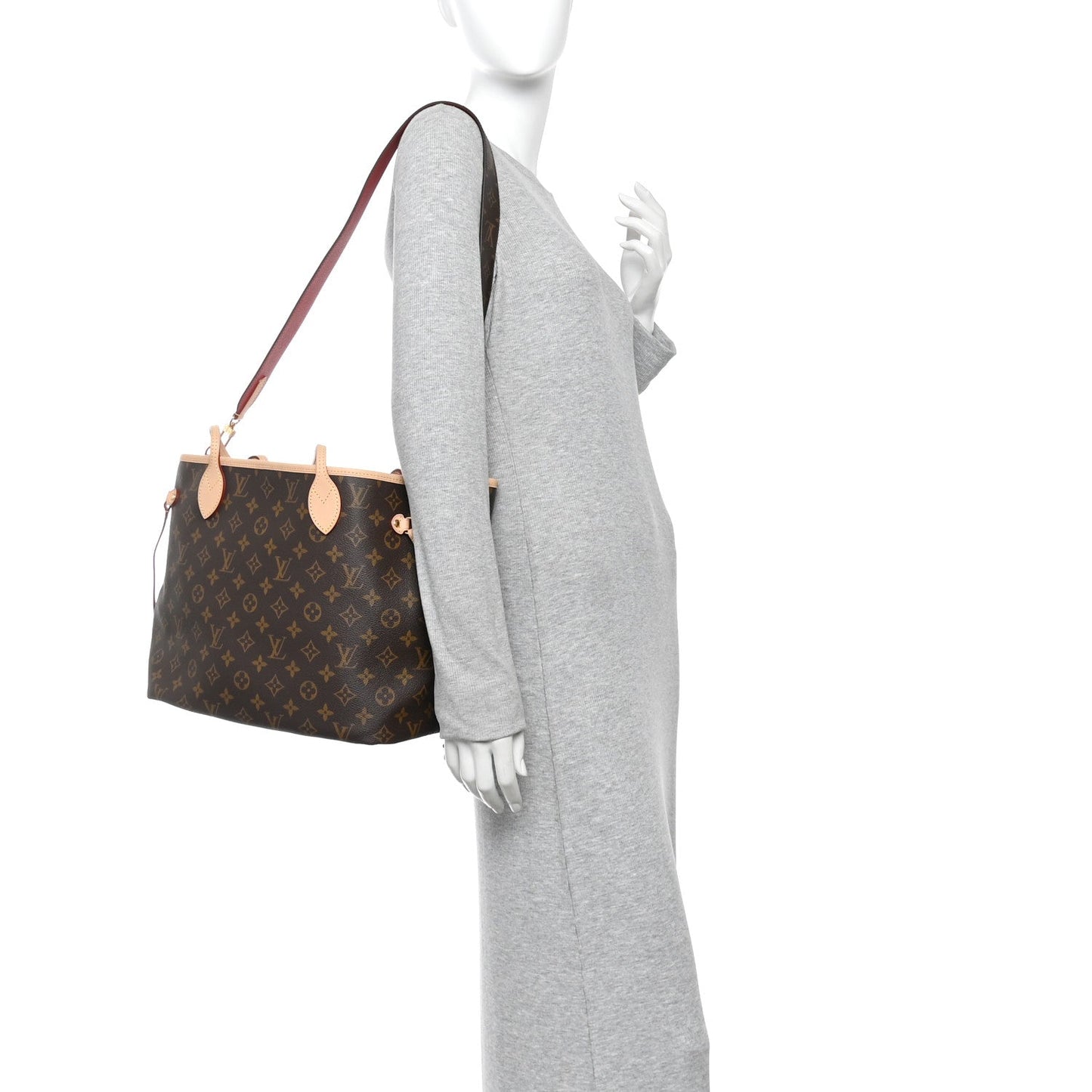 Monogram Inside Out Neverfull Bandouliere MM Rouge Sari