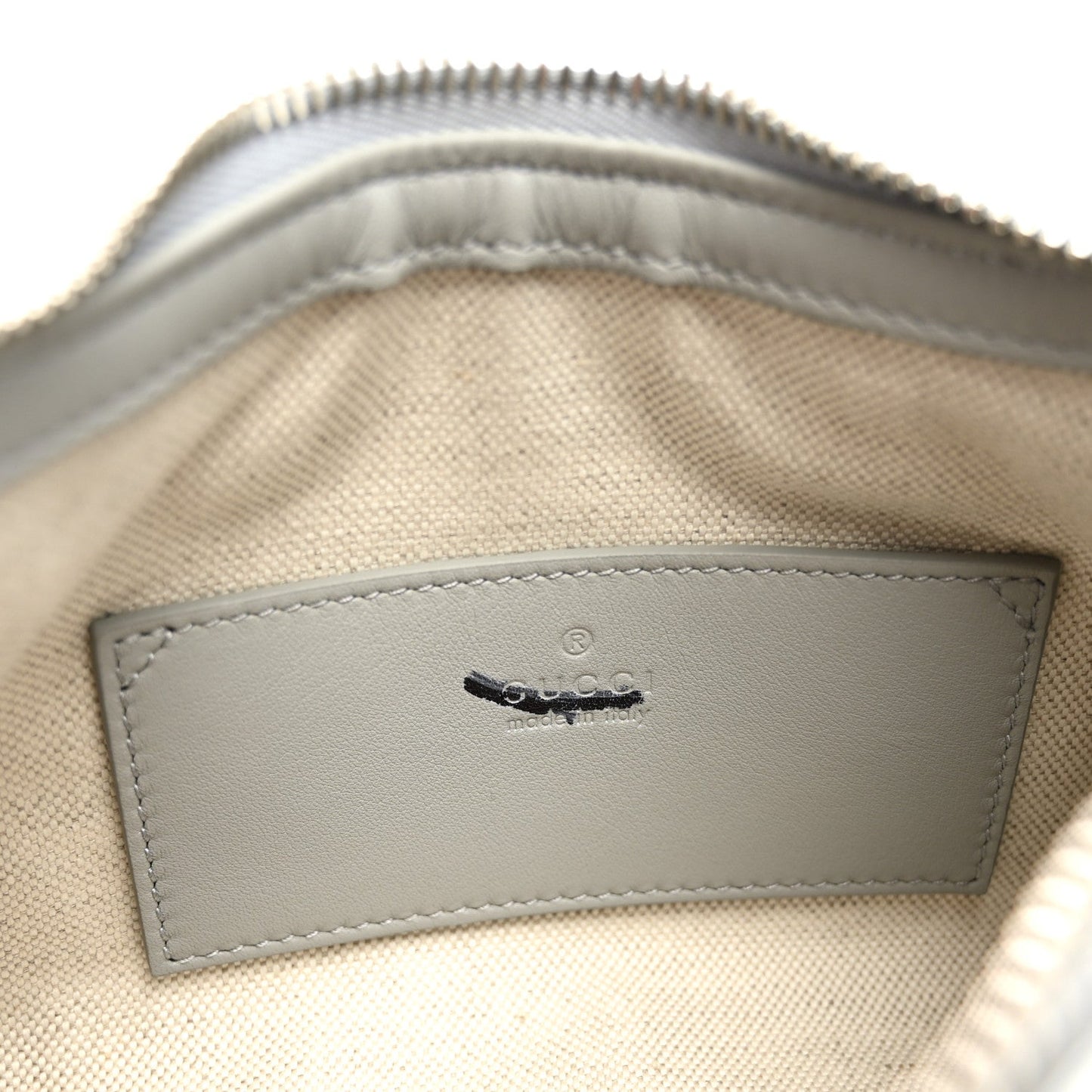 Shine Guccissima Emblem Small Shoulder Bag Silver