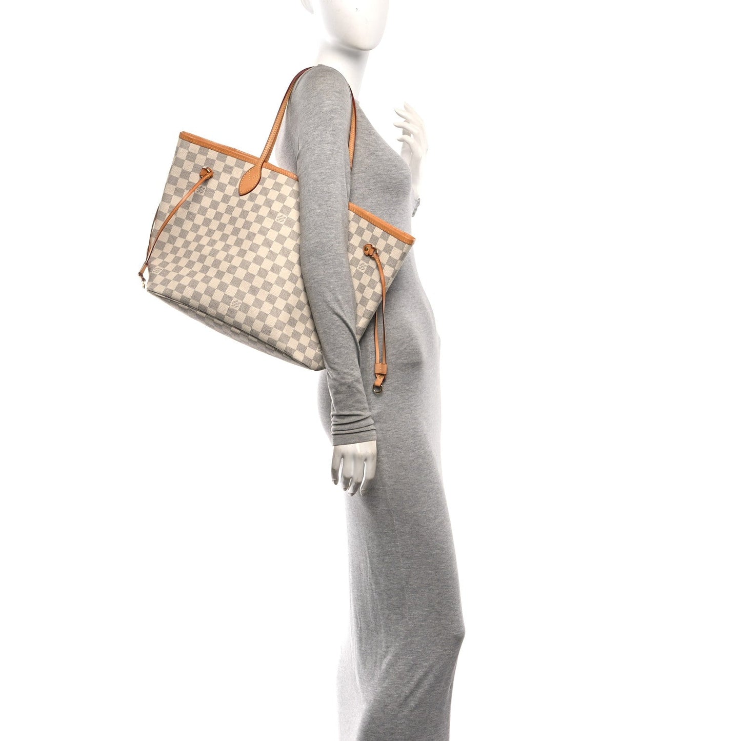 Damier Azur Neo Neverfull MM Rose Ballerine