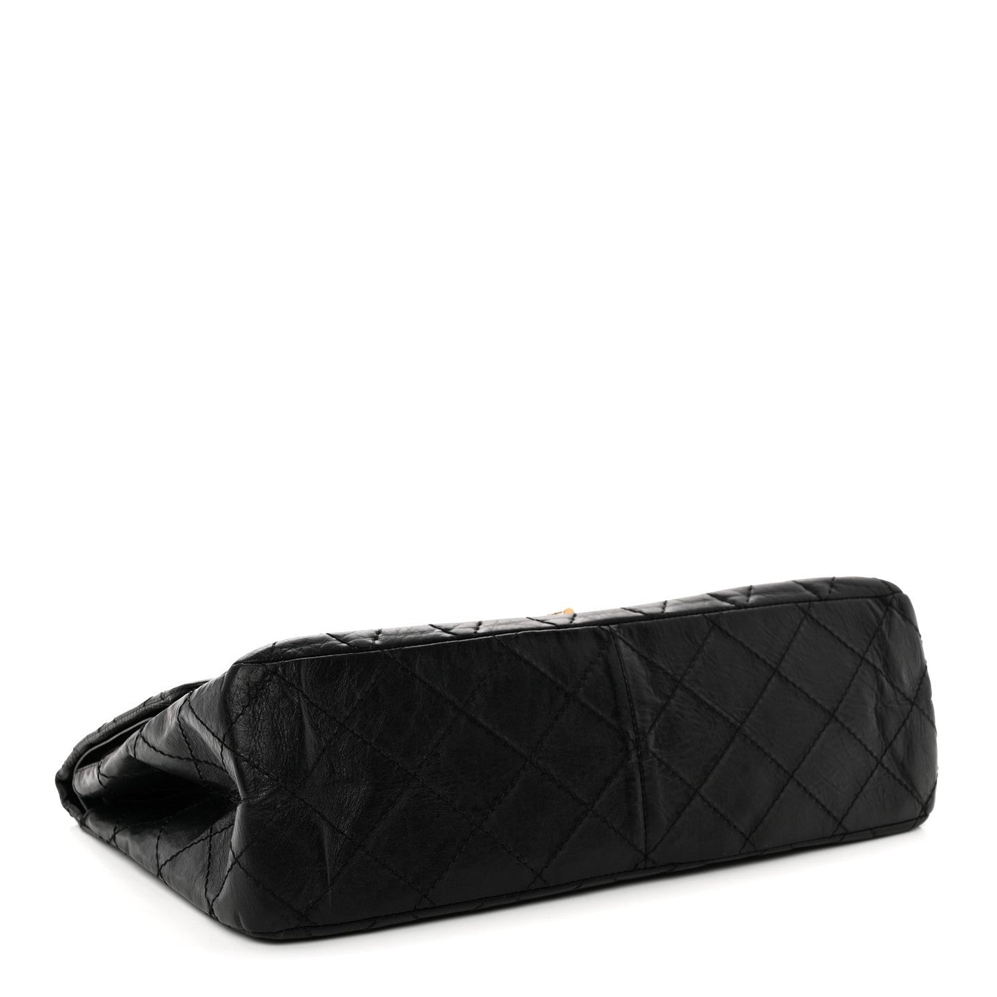 Aged Calfskin Quilted 2.55 Reissue 227 Flap Black