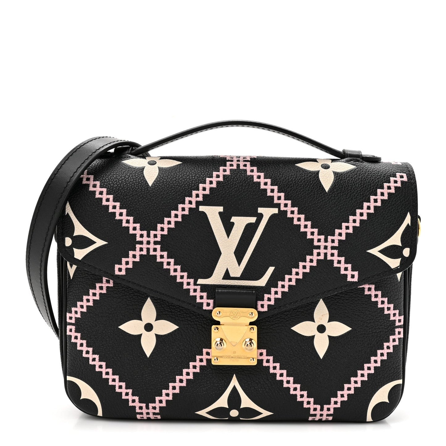 Empreinte Monogram Giant Broderies Pochette Metis Black