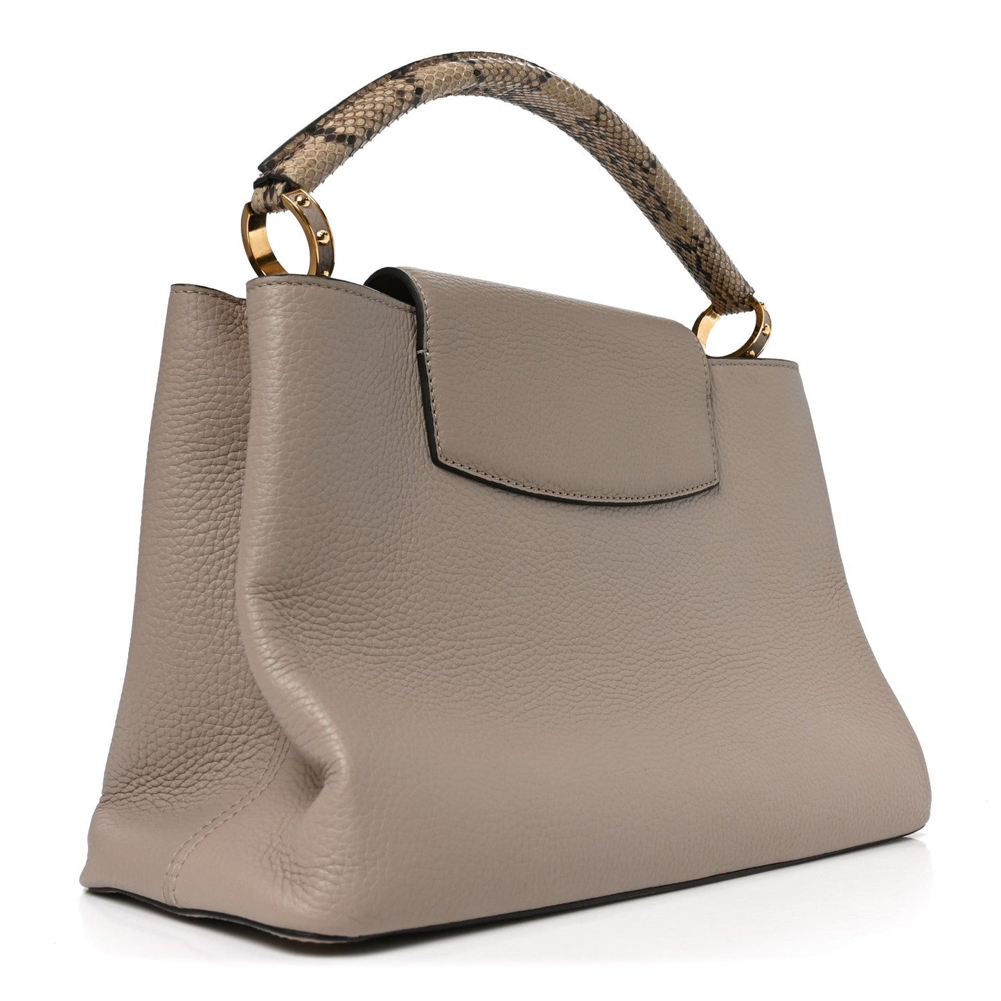 Taurillon Snakeskin Capucines Galet