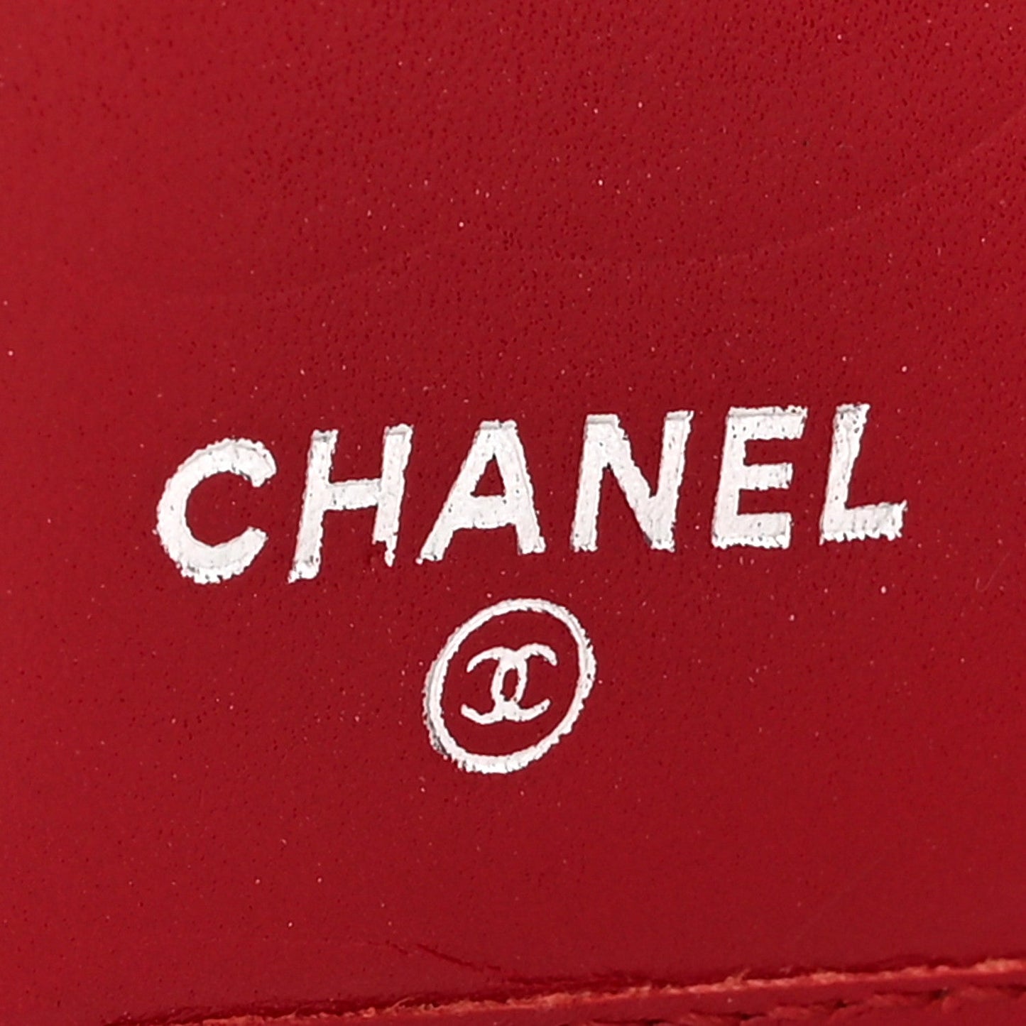 Calfskin Quilted Cambon Yen Wallet Red