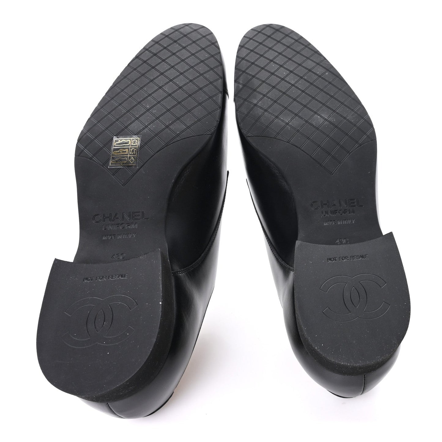 Smooth Calfskin Mens Loafers 43 Black