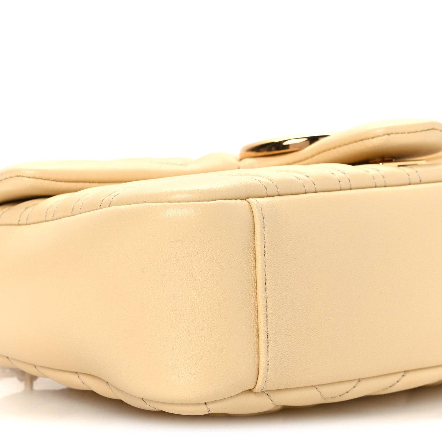 Lambskin Matelasse Medium GG Marmont Shoulder Bag Light Yellow