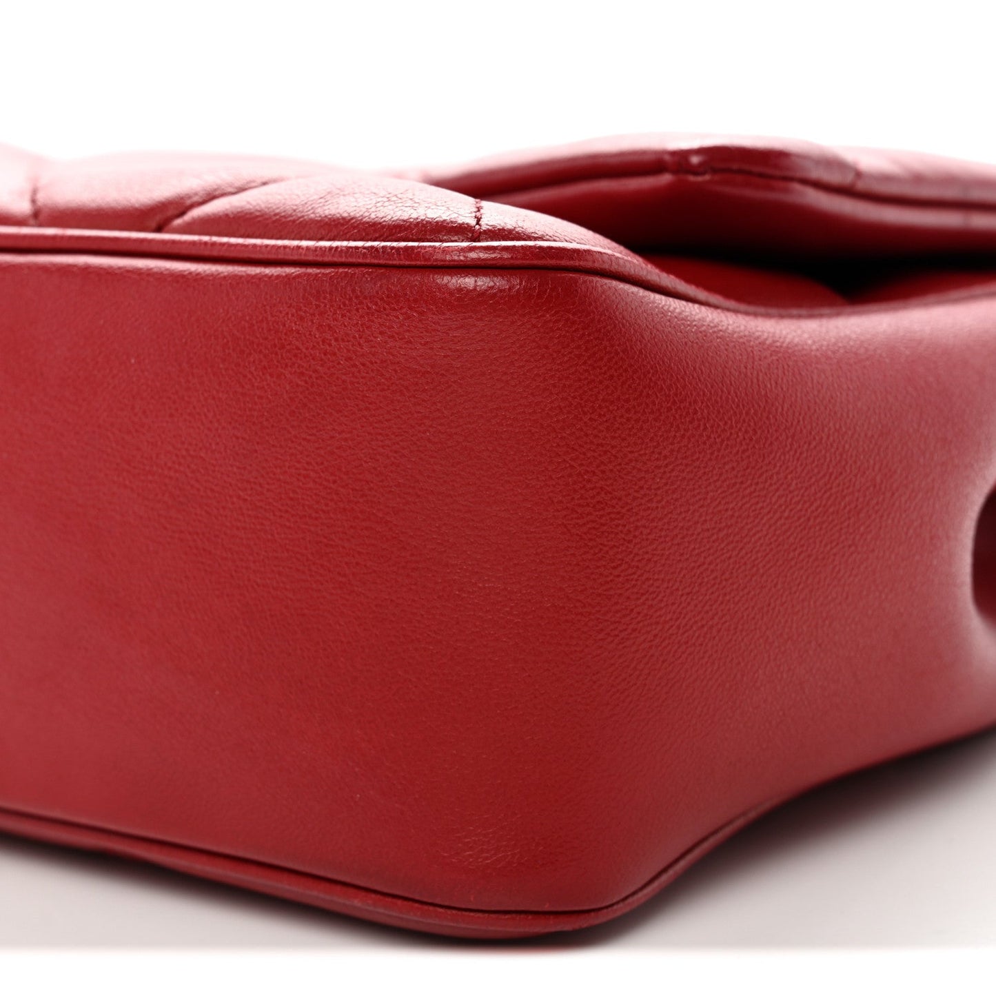 Lambskin Quilted Easy Carry Flap Red
