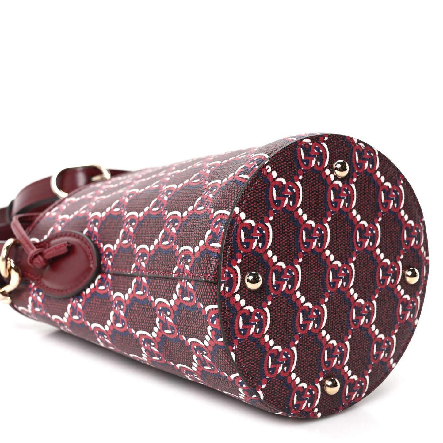 GG Shadow Monogram Mini Bucket Bag Rosso Ancora Red