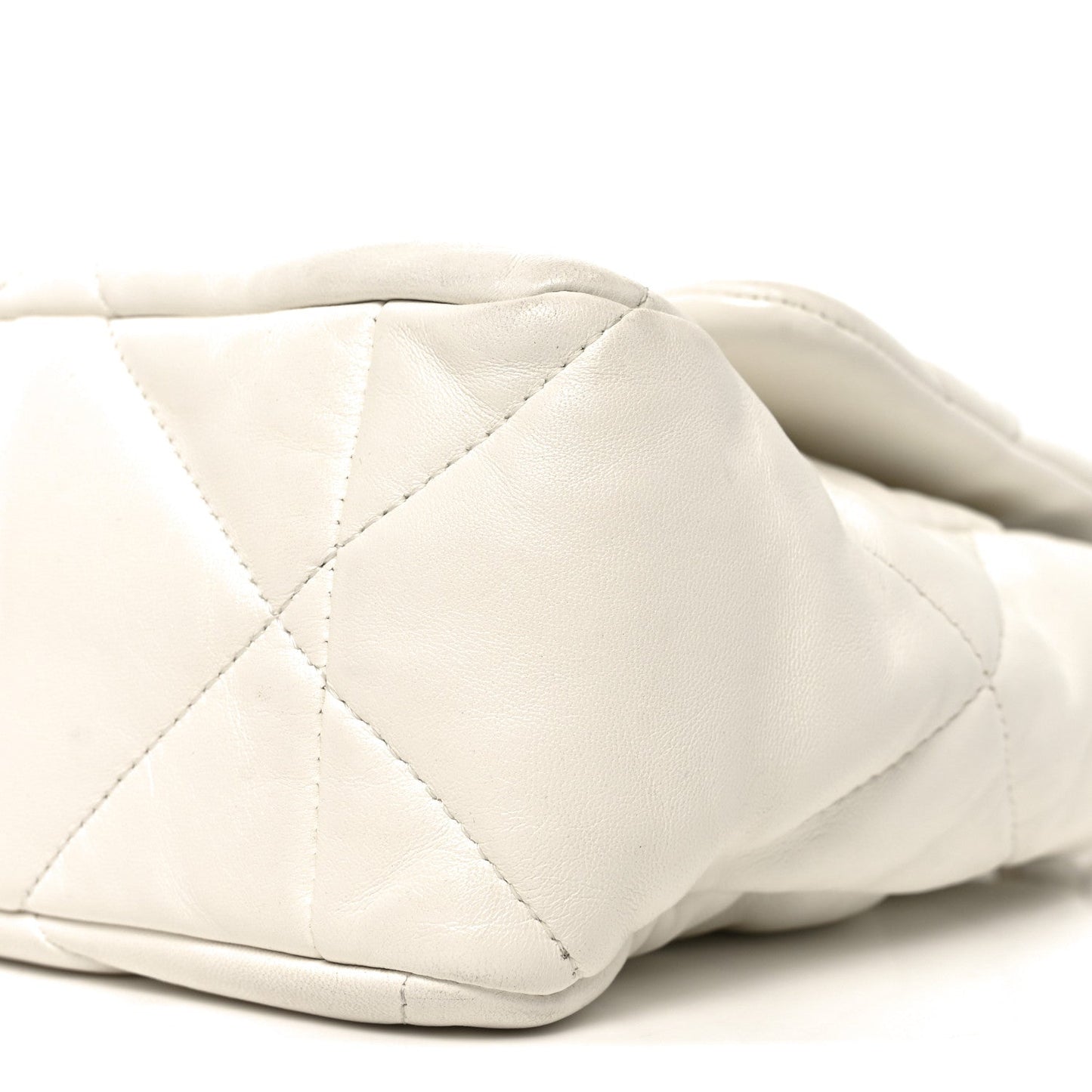 Quilted Large Chanel 19 Flap White