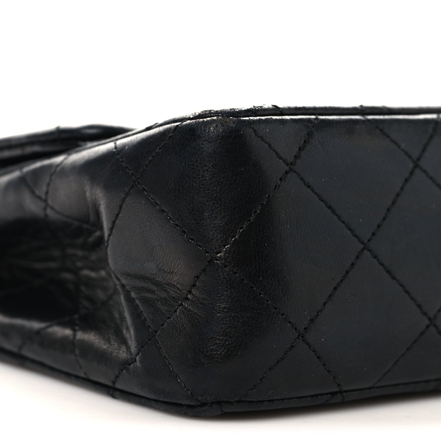 Lambskin Quilted Small Double Flap Black