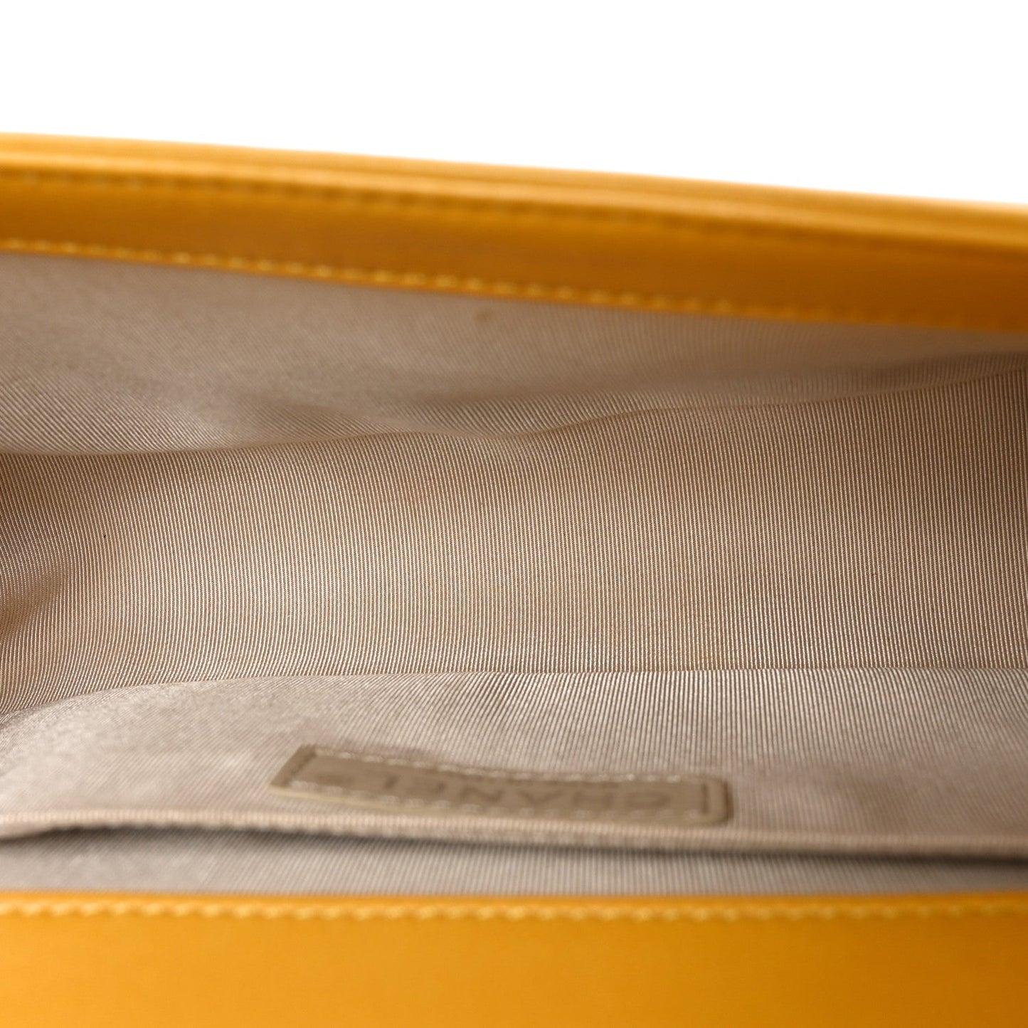 Lambskin Quilted Medium Boy Flap Yellow