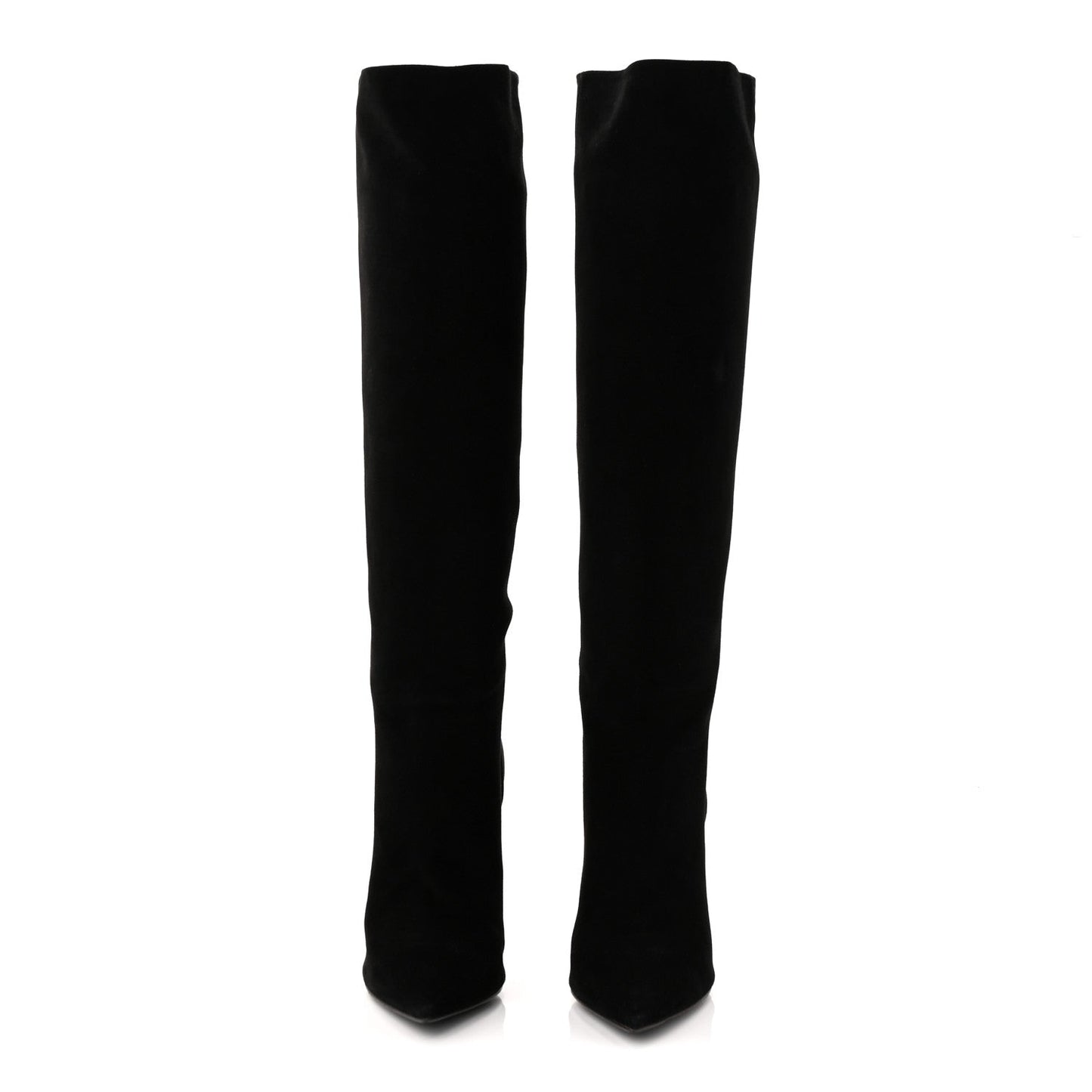 Suede High Boots 41 Black