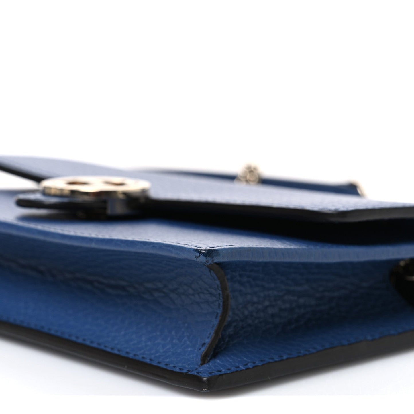 Dollar Calfskin Interlocking G Chain Wallet Caspian