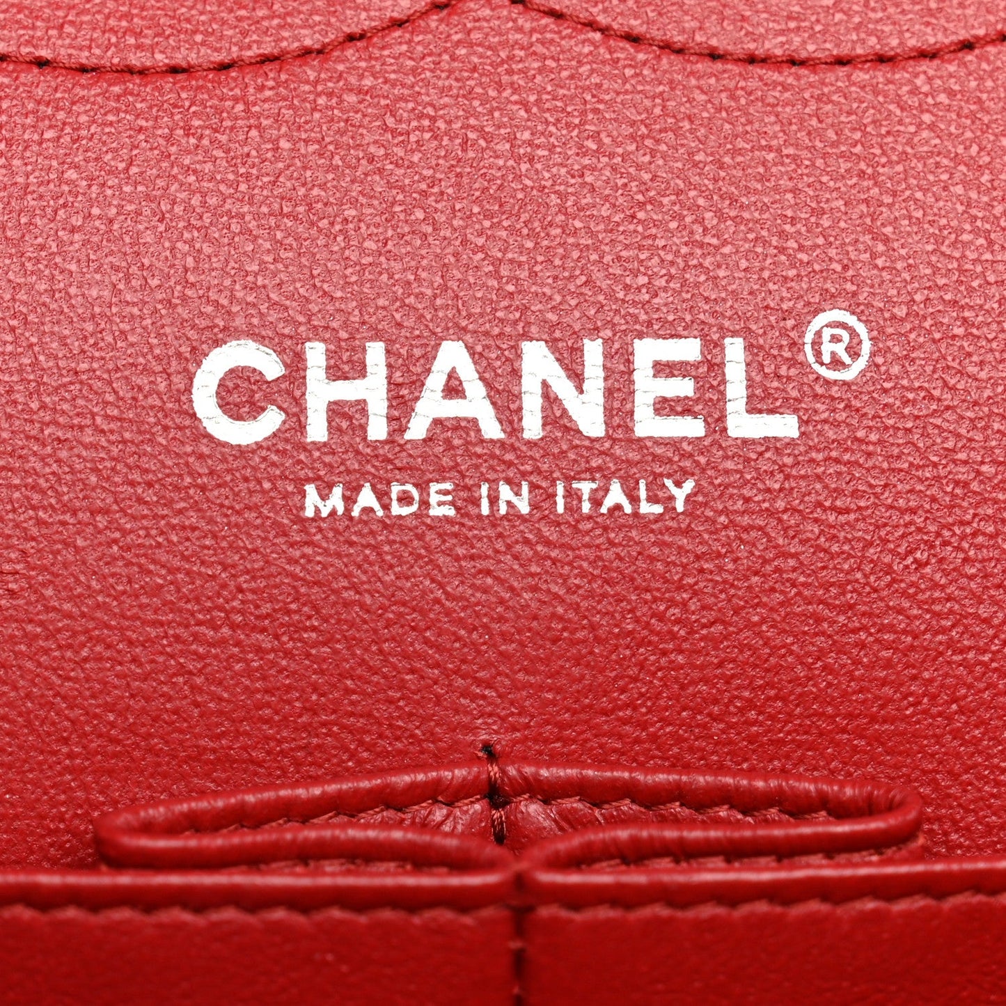 Lambskin Quilted Jumbo Double Flap Red