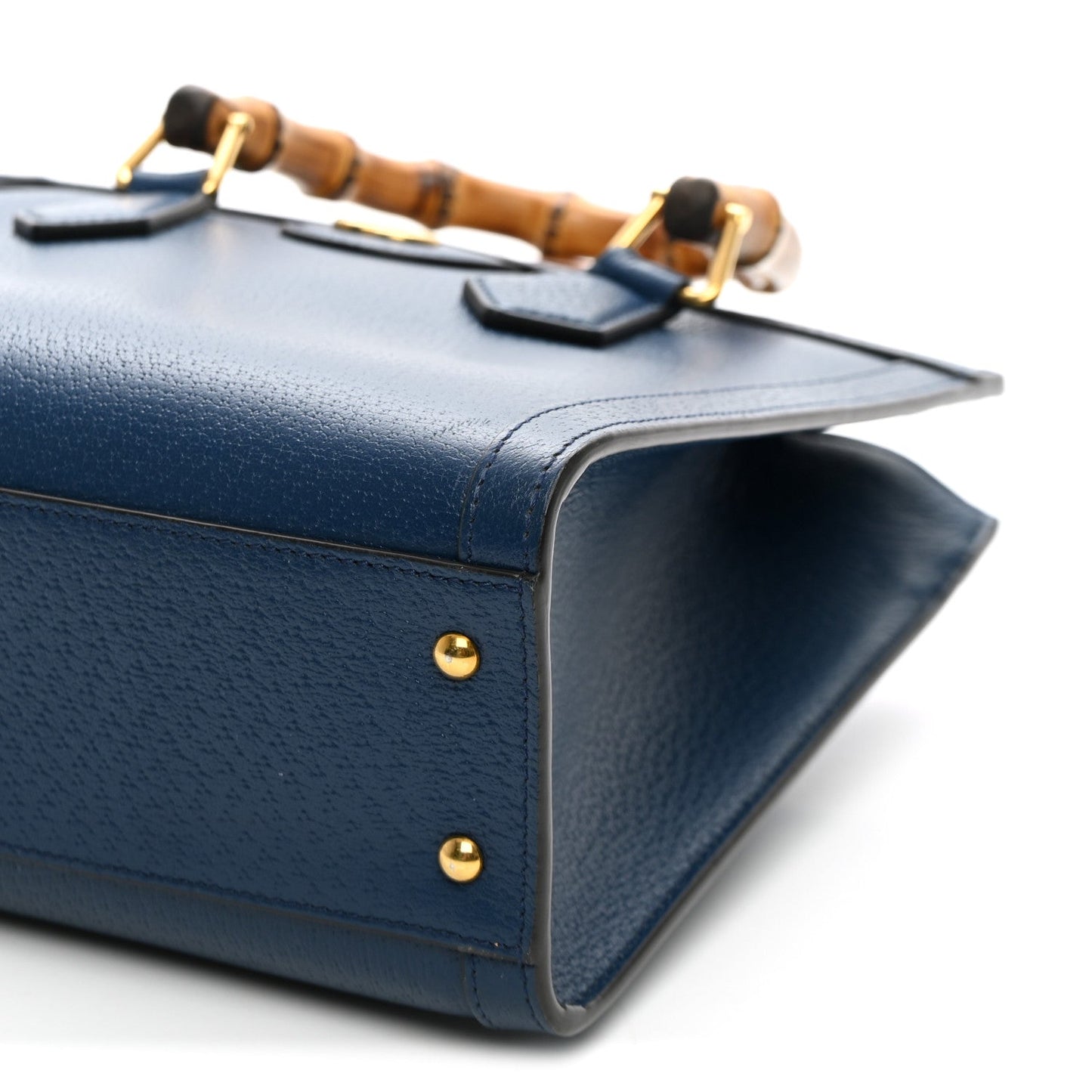 Textured Dollar Calfskin Web Small Diana Tote Bag Royal Crop
