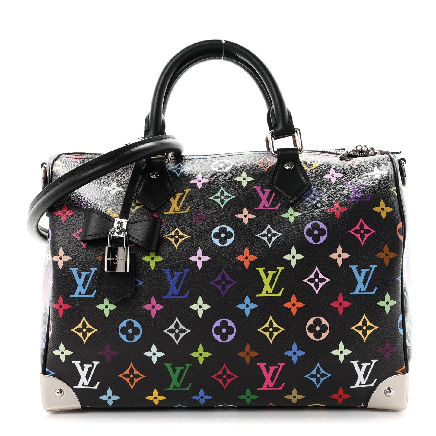 LV X TM Monogram Multicolor Speedy Soft 30 Black