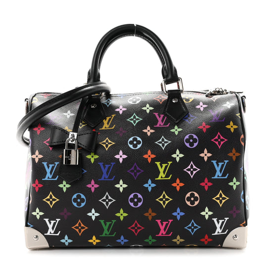 LV X TM Monogram Multicolor Speedy Soft 30 Black
